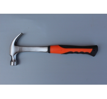 Claw hammer with one piece forged handle