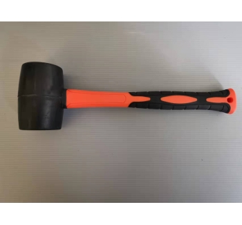 Rubber mallet with fiberglass handle