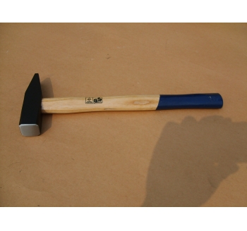 Machinist hammer with wooden handle
