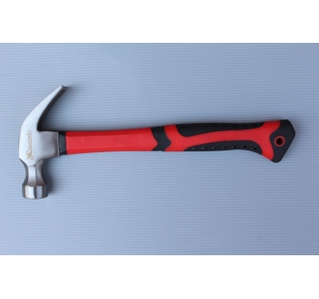 Claw hammer with fiberglass handle