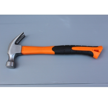 Claw hammer with fiberglass handle