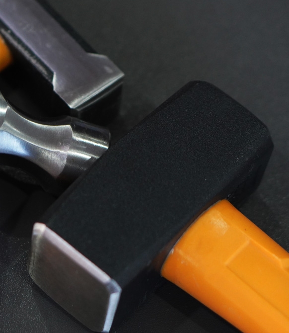 Machinist hammer with wooden handle